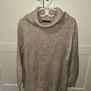 Love & Legend Light Gray Women's Cowl Neck Sweater